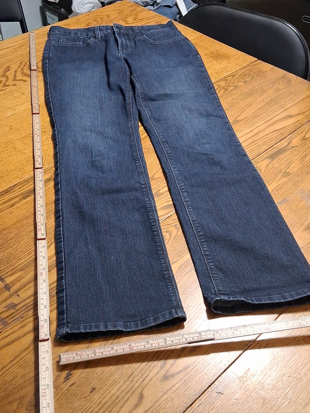 NYDJ Jeans Womens 4 BLUE  STRAIGHT Pants Denim Used Preowned LIFT TUCK